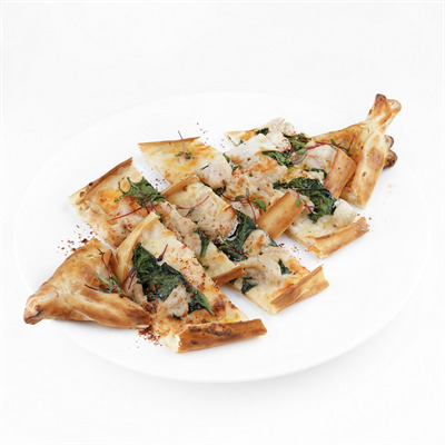 Chicken and Spinach Pide